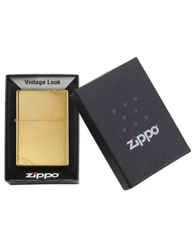 خرید فندک زیپو Zippo 240 (Brushed Brass Vintage)