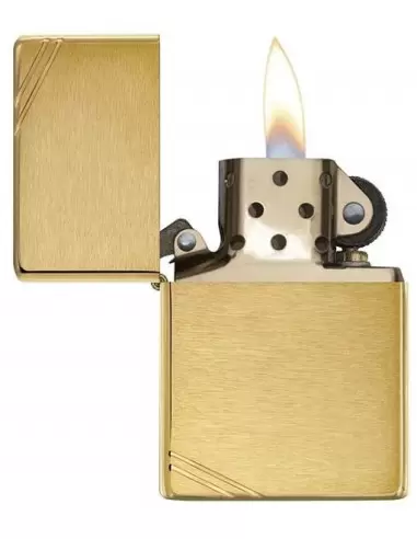 خرید فندک زیپو Zippo 240 (Brushed Brass Vintage)