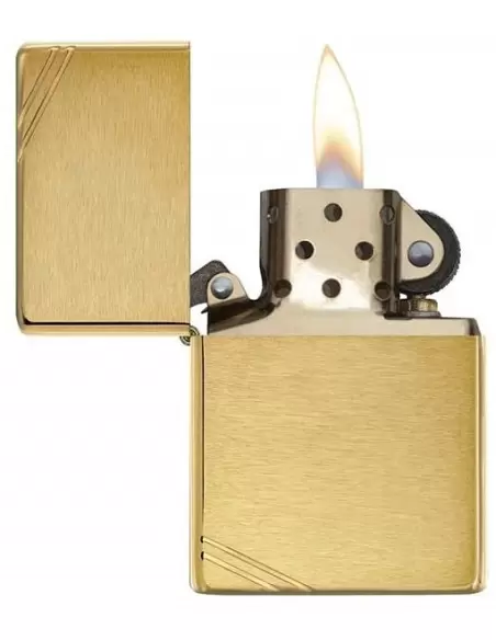 خرید فندک زیپو Zippo 240 (Brushed Brass Vintage)