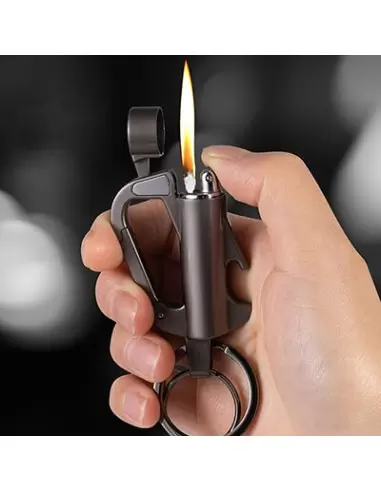 فندک بنزینی طرح دسته کلید طوسی SN-LIHN-2101-72