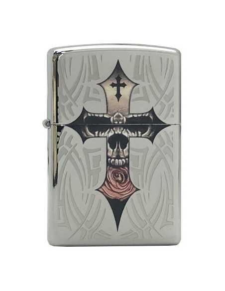 فندک زیپو جمجمه و صلیب Zippo 28874 (SKULL CROSS)