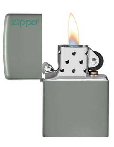 فندک زیپو سبز مات Zippo 49843ZL (AGE GREEN ZIPPO LOGO)