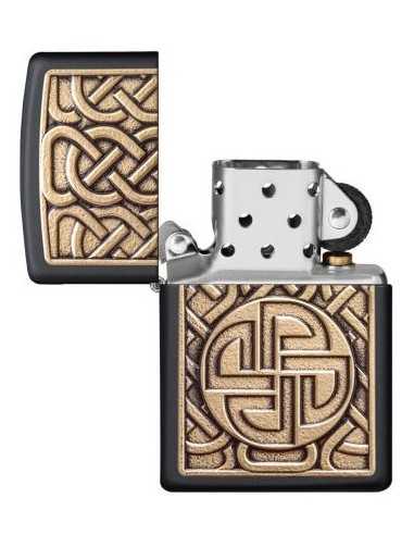 فندک زیپو نشان اسکاندیناوی Zippo 49538 ( NORSE ANTIQUE BRASS EMB)
