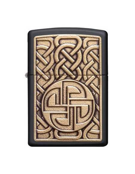 خرید فندک زیپو نشان اسکاندیناوی Zippo 49538 ( NORSE ANTIQUE BRASS EMB)