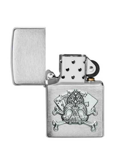 فندک زیپو طرح جمجمه Zippo 49293 (CARD SKULL EMBLEM)