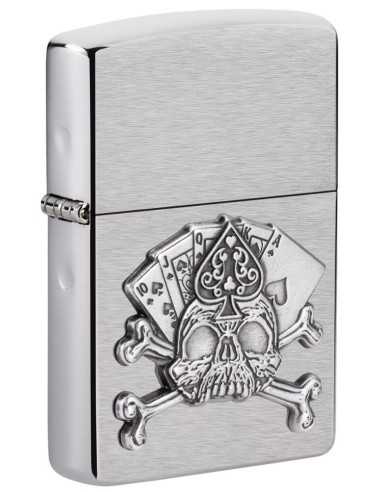 خرید فندک زیپو طرح جمجمه Zippo 49293 (CARD SKULL EMBLEM)