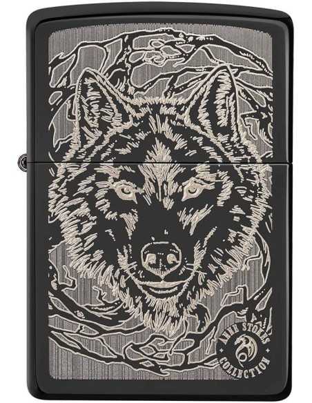 فندک زیپو طرح گرگ Zippo 49443 (ANNE STOKES)