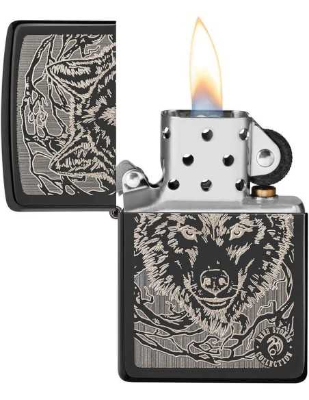 فندک زیپو طرح گرگ Zippo 49443 (ANNE STOKES)
