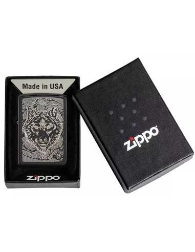 فندک زیپو طرح گرگ Zippo 49443 (ANNE STOKES)