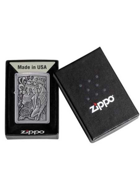 فندک زیپو جمجمه و فرشته Zippo 49442 (SKULL AND ANGEL)