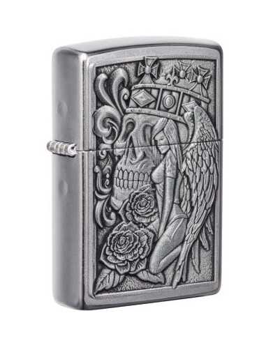 فندک زیپو جمجمه و فرشته Zippo 49442 (SKULL AND ANGEL)