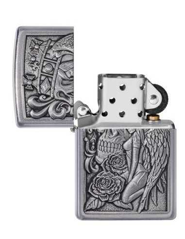 فندک زیپو جمجمه و فرشته Zippo 49442 (SKULL AND ANGEL)
