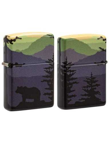 فندک زیپو طرح خرس و جنگل Zippo 49482 (BEAR LANDSCAPE)