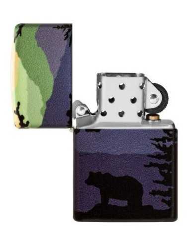 فندک زیپو طرح خرس و جنگل Zippo 49482 (BEAR...