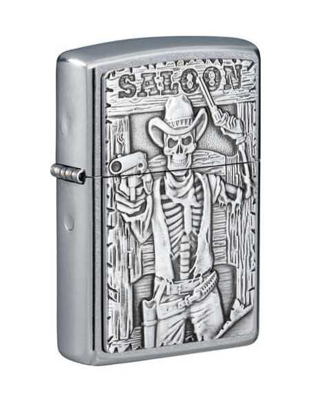 فندک زیپو طرح اسکلت Zippo 49298 (SALOON SKULL EMBLEM)