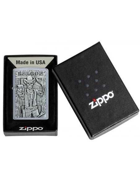 فندک زیپو طرح اسکلت Zippo 49298 (SALOON SKULL EMBLEM) فندک زیپو طرح اسکلت Zippo 49298 (SALOON SKULL EMBLEM)