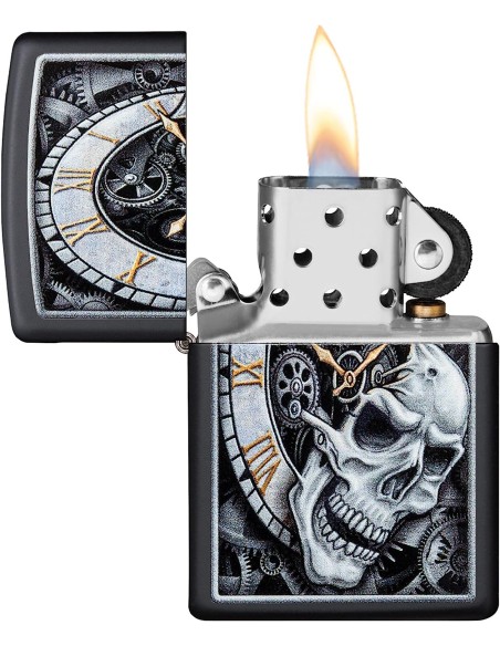 خرید فندک زیپو Zippo 29854 (Skull Clock Design)