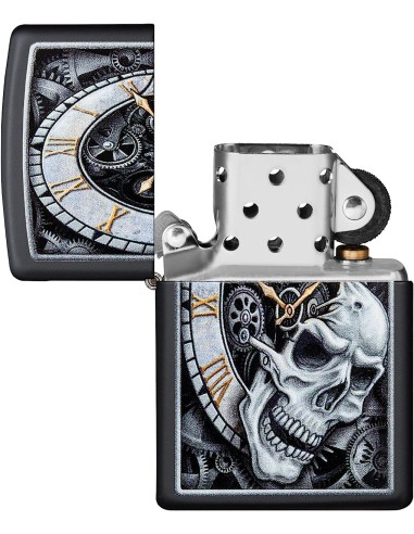 خرید فندک زیپو Zippo 29854 (Skull Clock Design)
