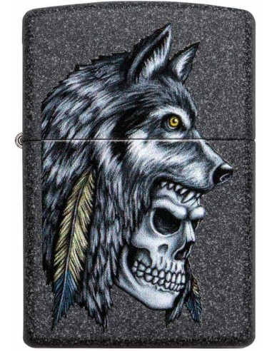 خرید فندک زیپو Zippo 29863 (Wolf Skull Feather Desi)