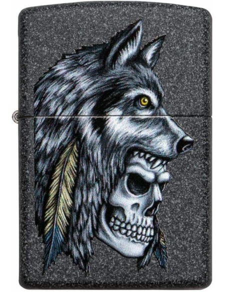 خرید فندک زیپو Zippo 29863 (Wolf Skull Feather Desi)