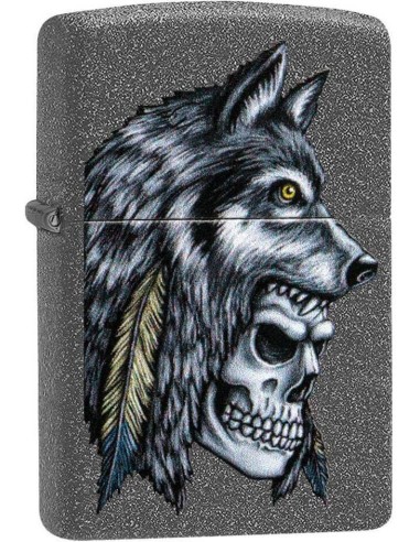 خرید فندک زیپو Zippo 29863 (Wolf Skull Feather Desi)