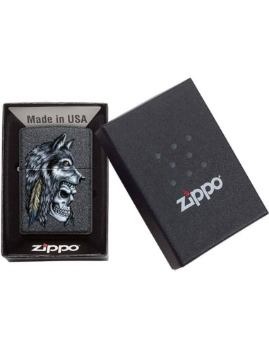 خرید فندک زیپو Zippo 29863 (Wolf Skull Feather Desi)