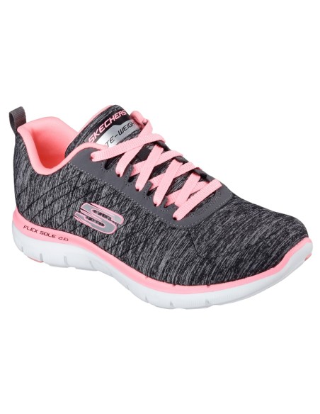 خرید کفش اسکچرز / کفش اسکیچرز زنانه Skechers Flex Appeal 2.0 اصل طوسی