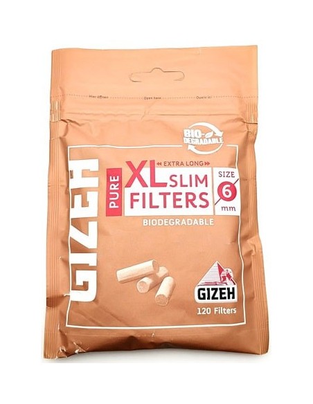 فیلتر سیگار پیچ ارگانیک اسلیم گیزه 120 عددی Gizeh 6mm